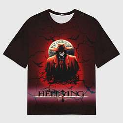 Мужская футболка оверсайз HELLSING $$$