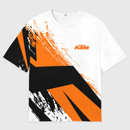 Мужская футболка оверсайз KTM КТМ Z / 3D-принт – фото 1