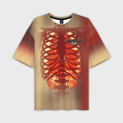 Мужская футболка оверсайз Cs:go X-Ray Style Рентген / 3D-принт – фото 1