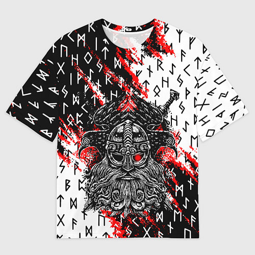 Мужская футболка оверсайз БОГ ОДИН / 3D-принт – фото 1
