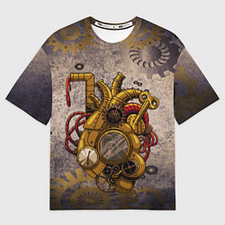Мужская футболка оверсайз Механическое сердце
