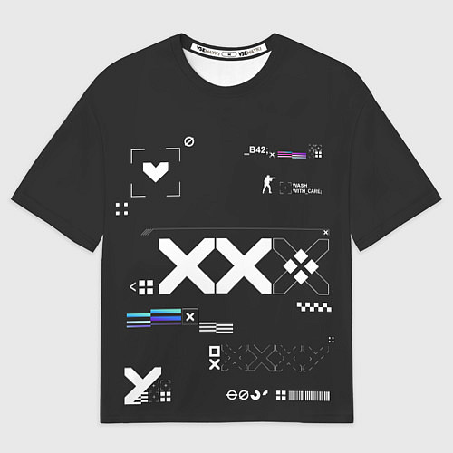 Мужская футболка оверсайз Desert Eagle: Printstream Graphite / 3D-принт – фото 1