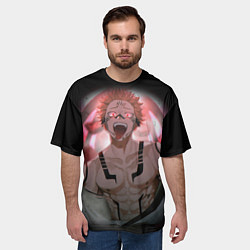 Футболка оверсайз мужская МАГИЧЕСКАЯ БИТВА SUKUNA, цвет: 3D-принт — фото 2