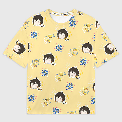 Мужская футболка оверсайз Чиби Чжун Ли / 3D-принт – фото 1