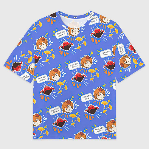 Мужская футболка оверсайз Тарталья на обеде / 3D-принт – фото 1