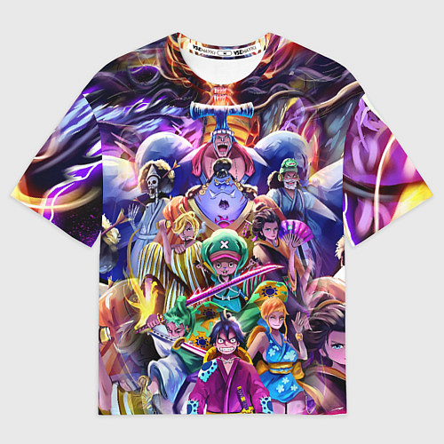 Мужская футболка оверсайз ONE PIECE ВАН ПИС ПЕРСОНАЖИ / 3D-принт – фото 1