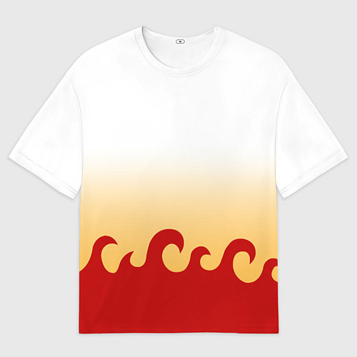 Мужская футболка оверсайз ШИНДЖУРО РЕНГОКУ KNY / 3D-принт – фото 1