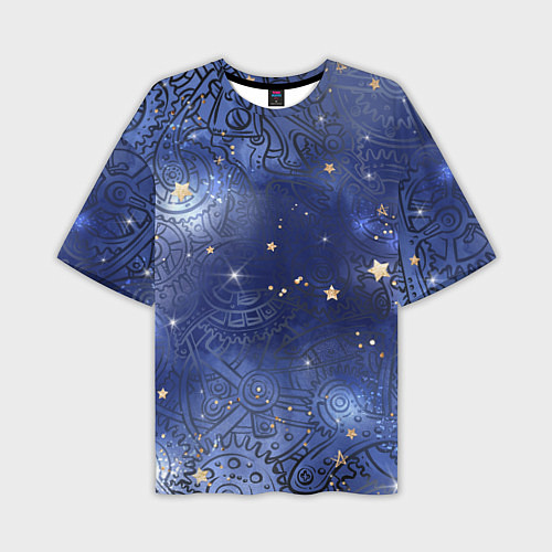Мужская футболка оверсайз Небо в стиле Стимпанк / 3D-принт – фото 1