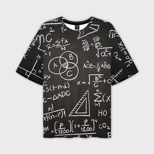 Мужская футболка оверсайз Математические уравнения / 3D-принт – фото 1