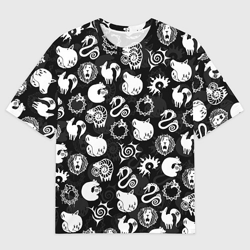 Мужская футболка оверсайз SEVEN DEADLY SINS СИМВОЛЫ / 3D-принт – фото 1