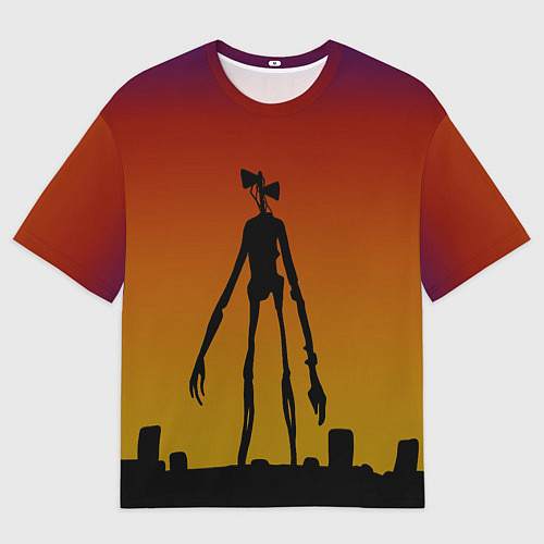 Мужская футболка оверсайз СИРЕНОГОЛОВЫЙ МОНСТР / 3D-принт – фото 1