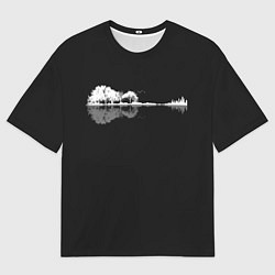 Футболка оверсайз мужская Natural Guitar Reflection, цвет: 3D-принт
