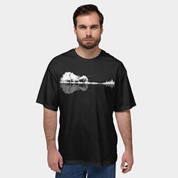 Футболка оверсайз мужская Natural Guitar Reflection, цвет: 3D-принт — фото 2