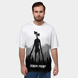 Футболка оверсайз мужская SIREN HEAD DARK FOREST, цвет: 3D-принт — фото 2