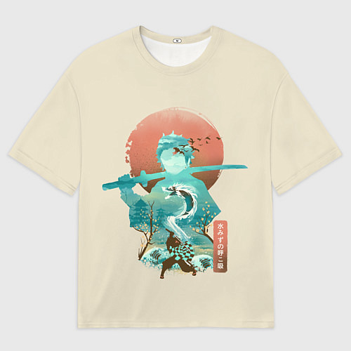 Мужская футболка оверсайз Demon Slayer Tanjiro / 3D-принт – фото 1