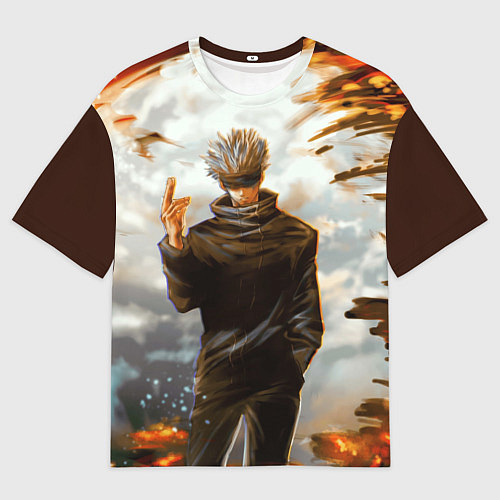 Мужская футболка оверсайз Магическая битва / 3D-принт – фото 1