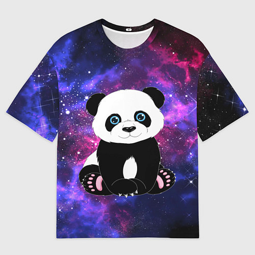 Мужская футболка оверсайз Space Panda / 3D-принт – фото 1