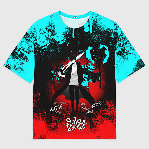 Мужская футболка оверсайз SOLO LEVELING МАНХВА / 3D-принт – фото 1