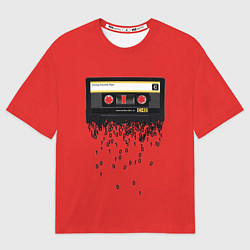 Мужская футболка оверсайз The death of the cassette tape