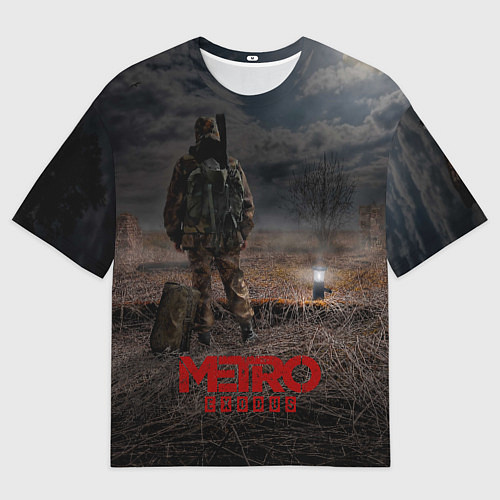 Мужская футболка оверсайз Metro одинокий сталкер / 3D-принт – фото 1