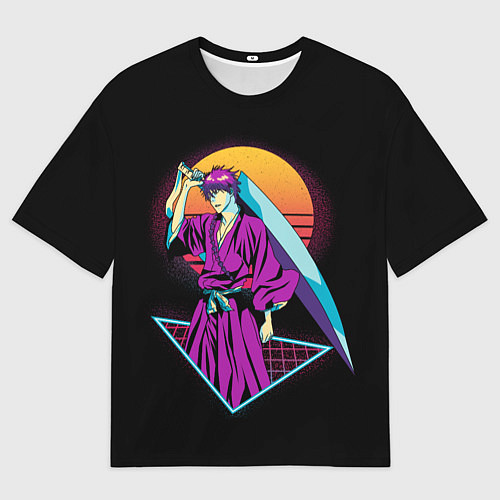 Мужская футболка оверсайз Retro - Ичиго Куросаки / 3D-принт – фото 1