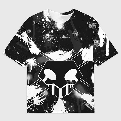 Мужская футболка оверсайз БЛИЧ ШИНИГАМИ ЛОГО НА СПИНЕ / 3D-принт – фото 1