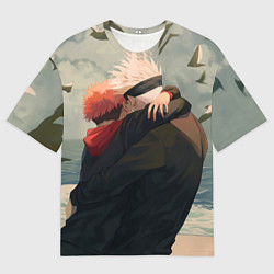 Футболка оверсайз мужская Hug Jujutsu kai, цвет: 3D-принт
