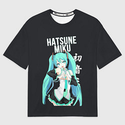 Мужская футболка оверсайз Hatsune Miku Хацунэ Мику