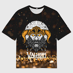 Футболка оверсайз мужская Valheim Viking Gold, цвет: 3D-принт