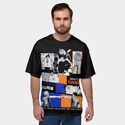 Футболка оверсайз мужская Хината и Кагеяма, цвет: 3D-принт — фото 2