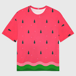 Мужская футболка оверсайз Текстура арбуза