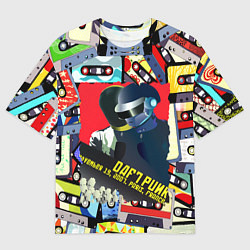 Мужская футболка оверсайз Daft Punk Records