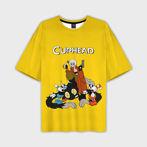 Мужская футболка оверсайз Cuphead x DMC / 3D-принт – фото 1