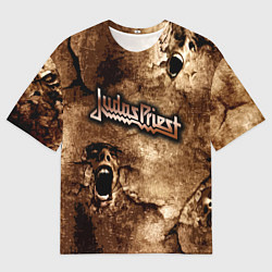 Мужская футболка оверсайз JUDAS PRIEST SCREAM