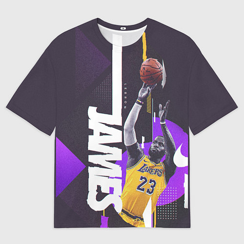 Мужская футболка оверсайз Леброн / 3D-принт – фото 1
