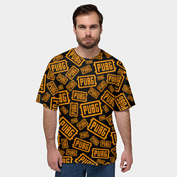 Футболка оверсайз мужская PUBG ПАБГ УЗОР, цвет: 3D-принт — фото 2