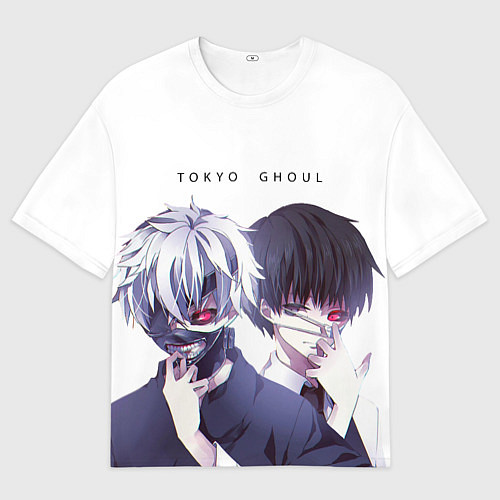 Мужская футболка оверсайз Токийский гуль / 3D-принт – фото 1