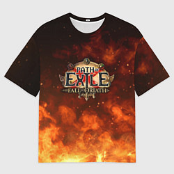 Мужская футболка оверсайз Path of Exile Logo Путь изгнанника Лого Z