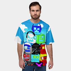 Футболка оверсайз мужская Geometry Dash, цвет: 3D-принт — фото 2