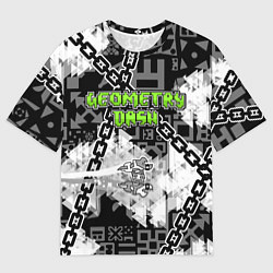 Мужская футболка оверсайз Geometry Dash