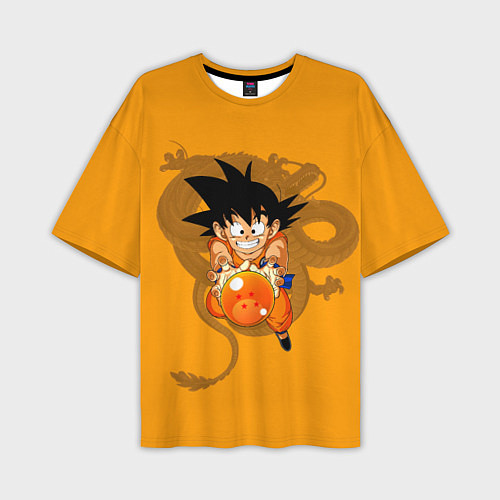 Мужская футболка оверсайз Kid Goku / 3D-принт – фото 1