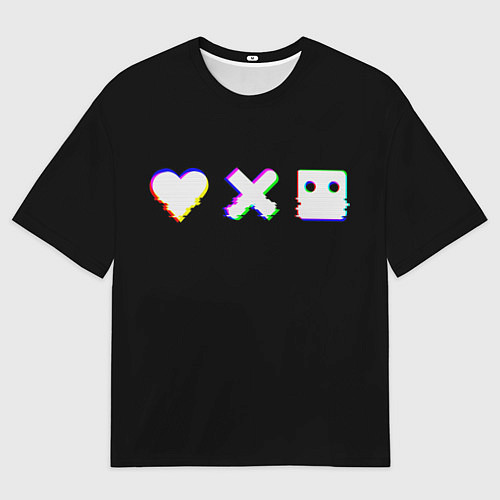 Мужская футболка оверсайз Love Death and Robots Glitch / 3D-принт – фото 1