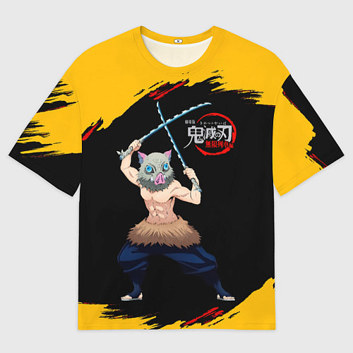 Мужская футболка оверсайз Иноске Хашибира Kimetsu no Yaiba / 3D-принт – фото 1