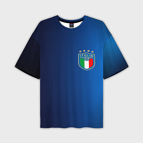 Мужская футболка оверсайз Сборная Италии / 3D-принт – фото 1