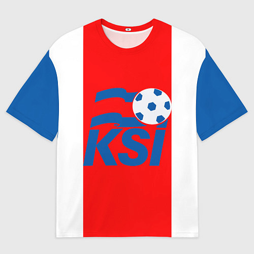 Мужская футболка оверсайз Сборная Исландии / 3D-принт – фото 1