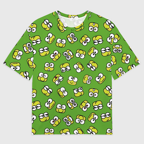 Мужская футболка оверсайз Смайлы Лягушки / 3D-принт – фото 1