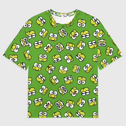 Футболка оверсайз мужская Смайлы Лягушки, цвет: 3D-принт