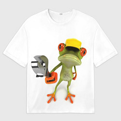 Мужская футболка оверсайз Лягушка