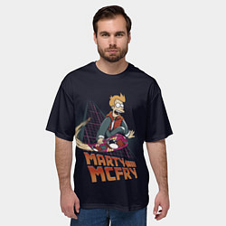 Футболка оверсайз мужская Back to Futurama, цвет: 3D-принт — фото 2