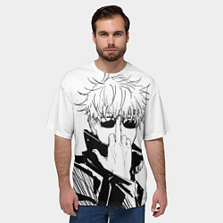 Футболка оверсайз мужская Магическая битва Годжо, цвет: 3D-принт — фото 2